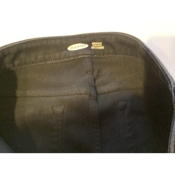 Old Navy Rockstar Super Skinny Built In Warm Black Jeans Size 10 Tall 658 - Picture 4 of 7
